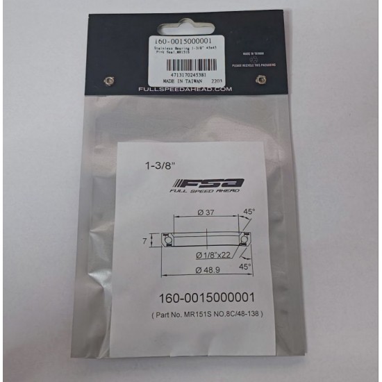 FSA csapágy (kormánycsapágy) 45 x 45 1 3/8 zoll MR151 S 37x48.9x7 mm 160-0015000001 FSA csapágy (kormánycsapágy) 45 x 45 1 3/8 zoll MR151 S 37x48.9x7 mm 160-0015000001
