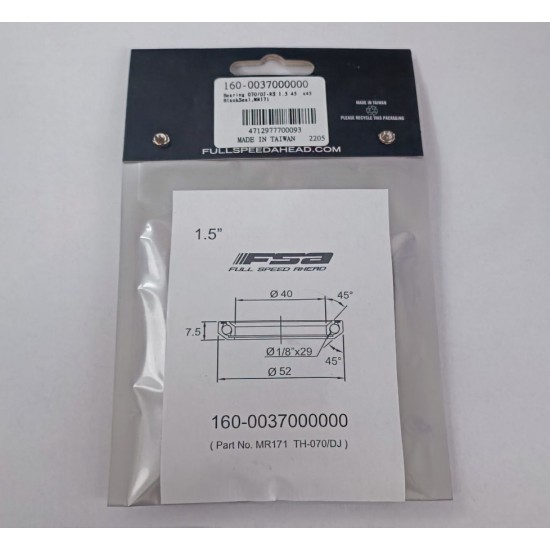 FSA csapágy (kormánycsapágy) ACB 45 x 45 1 1/2 1.5 zoll TH-070 DJ MR171 45x45 fok 40x52x7.5 mm 160-0037000000