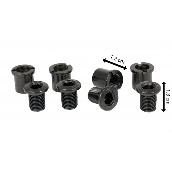 FSA chainring crankset bolt and nut set , steel black e-bike 4x ML053 ML551 390-0097000150