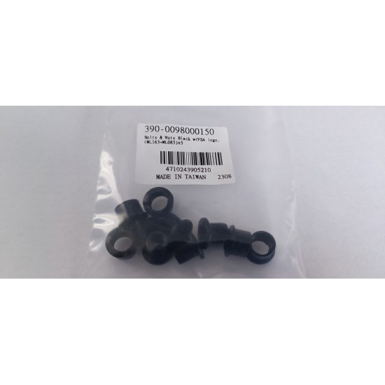 FSA lánctányér - lánckerék csavar és anya szett alu fekete 5x ML163 és ML085 390-0098000150