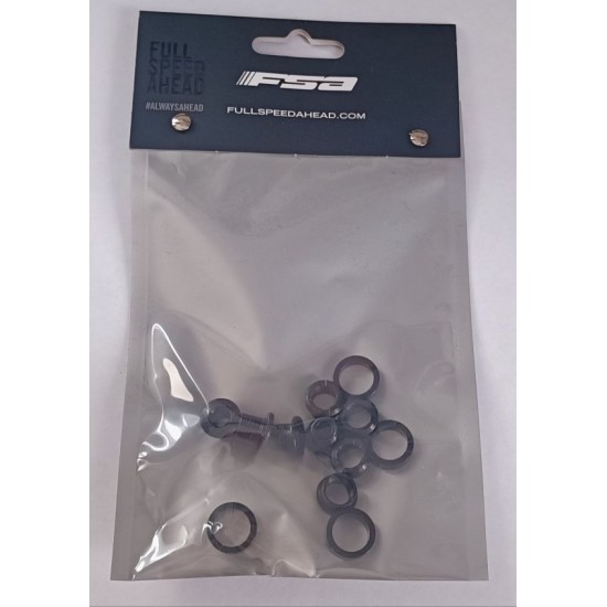 FSA chainring crankset bolt nut spacer set Gossamer Pro Direct Mount 2x crankset 4x 4pcs ML080 + ML163 + MW058K 390-0125000150