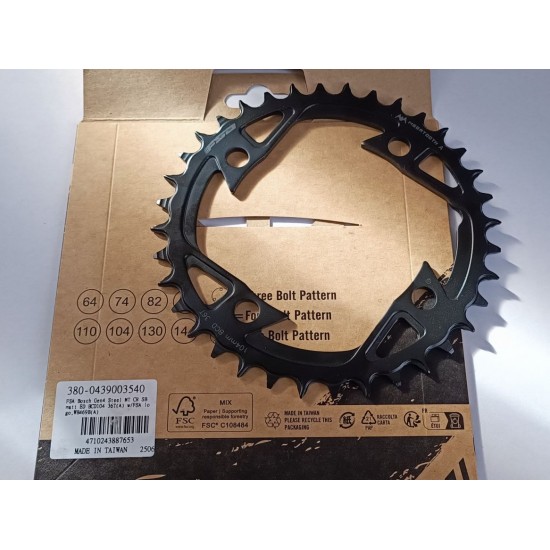 FSA lánctányér - lánckerék acél 1X MEGATOOTH V-Shape 11 s BOSCH 36T 104 BCD 4 lukas csavaros WB469 380-0439003540
