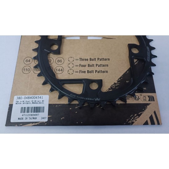 FSA lánctányér - lánckerék acél 1X MEGATOOTH Shimano 12 s 38T 104 BCD 4 lukas csavaros WB496 A 380-0484004541 FSA lánctányér - lánckerék acél 1X MEGATOOTH Shimano 12 s 38T 104 BCD 4 lukas csavaros WB496 A 380-0484004541