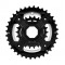 FSA lánctányér - lánckerék e-bike 2x 38 / 24 Brose motor BCD 104 64 láncvonal 49 mm 10 sebesség W0108 WB265 WC060 38000096000050