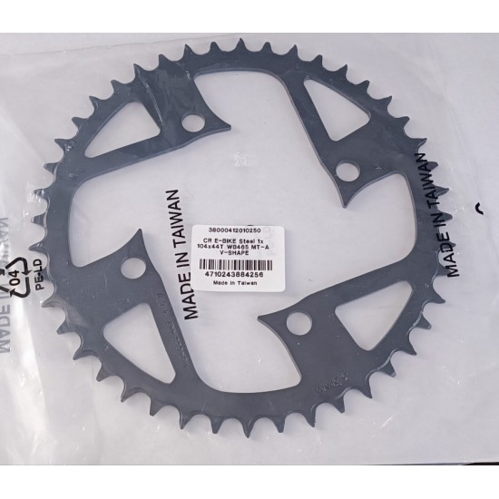 FSA lánctányér - lánckerék acél 1X MEGATOOTH V-Shape 11 s BOSCH 44T 104 BCD 4 lukas csavaros WB465 38000412010250