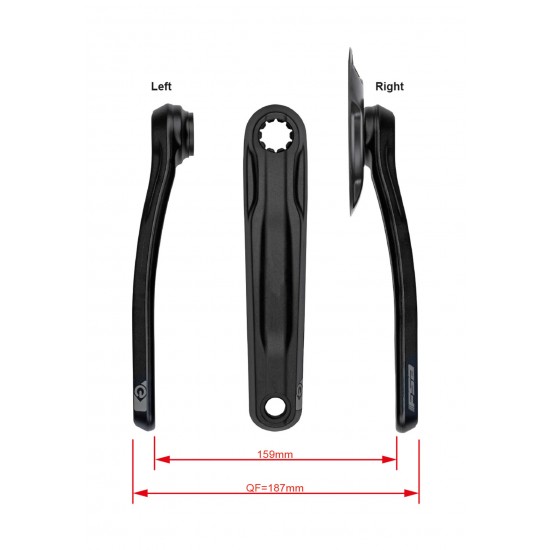 FSA hajtókar e-bike CK-761 /IS wider szélesebb, BOSCH GEN2 -hoz, fekete