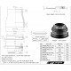 FSA kormánycsapágy Orbit NO57.E 1-1/8 1.5 E ZS tapered félintegrált 50 62 mm stack 16.9 + 2.9 = 19.8 mm 121-0503