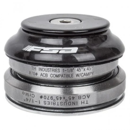 FSA headset NO.44E CF integrated 1-1/8 1-1/4 zoll 47mm / 52mm OD tapered 8.7 mm carbon cap 121-0474