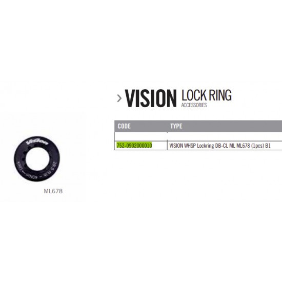Vision center lock lockring, inner, Shimano