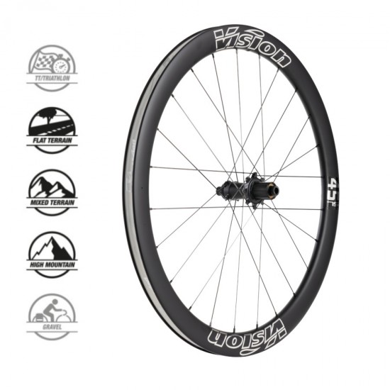 Vision Metron 45 SL DB TLR Silver Edition label tubeless ready carbon wheelset