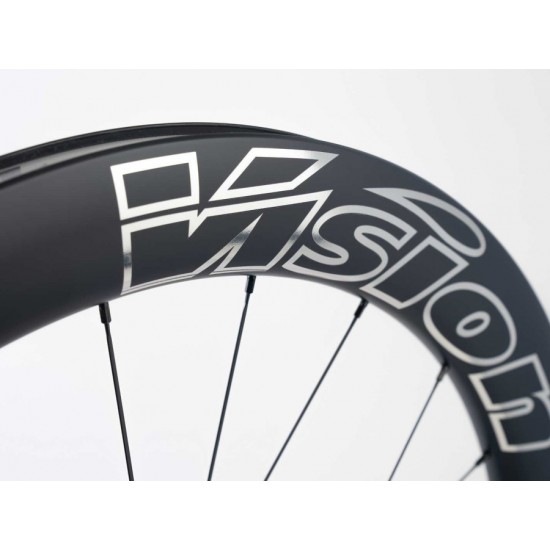 Vision kerékszett Metron 60 SL DB TLR Silver Edition ezüst feliratos peremes, tárcsafékes országúti tubeless ready karbon kerék