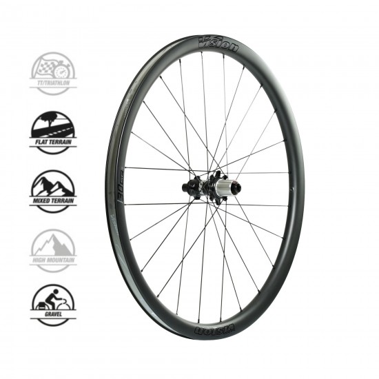 Vision kerékszett karbon SC 30 AGX i23 DB CL TL tubeless országúti / gravel tárcsafékes kerék