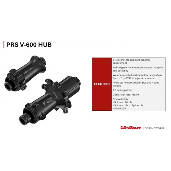 Vision wheelset SC 60 SL Disc TLR tubeless ready carbon road bicycle wheelset