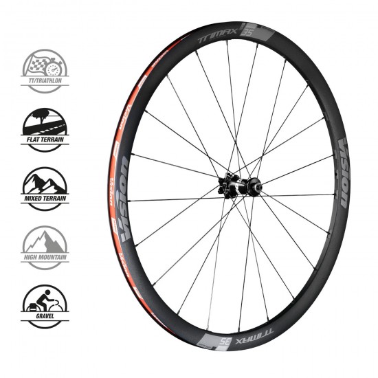 Vision kerékszett Trimax 35 SC DB országúti / gravel tárcsafékes kerék, peremes, Shimano SRAM XDR
