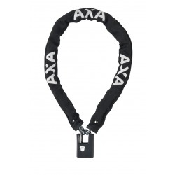 AXA kerékpár lakat CLINCH+ 85 / 6 kulccsal zárható láncos zár, fekete 85 mm x 6 mm