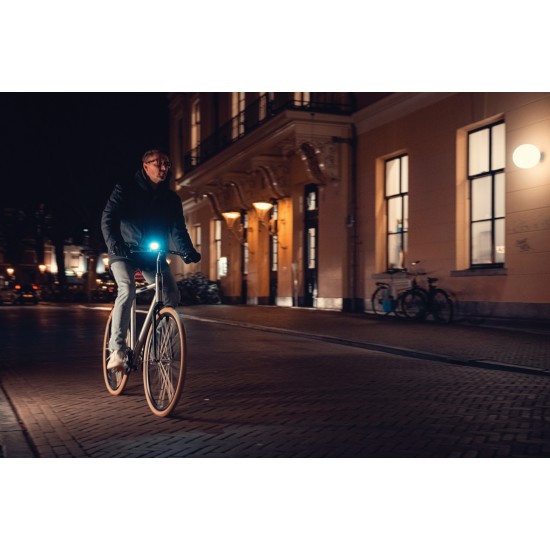 AXA kerékpár lámpa DWN 30 Front Lux USB -ről tölthető LED-es, első, ultrakönnyű kompakt országúti mtb trekking e-bike