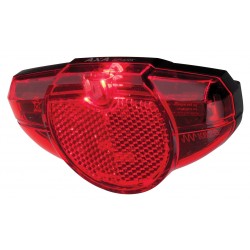 AXA kerékpár lámpa SPARK Battery Switch elemes hátsó LED-es, ultrakönnyű kompakt, 50 vagy 80 mm beépítési szélesség, mtb trekking e-bike, kapcsolóval