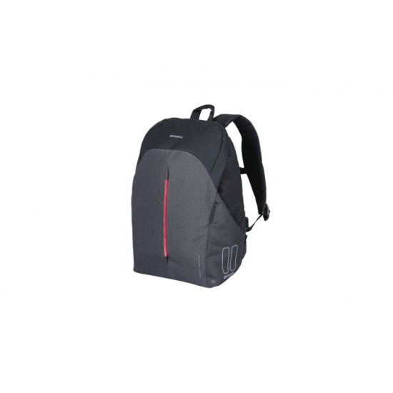 Basil backpack cycling B-Safe Commuter Nordlicht 13L Bicycle, USB port, laptop compartment, Graphite Black