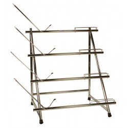 BICISUPPORT BS255+ kerékpár bemutató állvány, 4 kerékpárnak, 4 különböző szinten eltolva