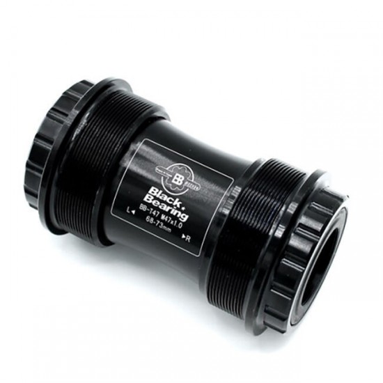 Black Bearing bottom bracket ceramic bearing T47 threaded 68 - 73 mm Shimano Hollowtech II 24 mm spindle and GXP adapter included BB-T47-68/73-24-C