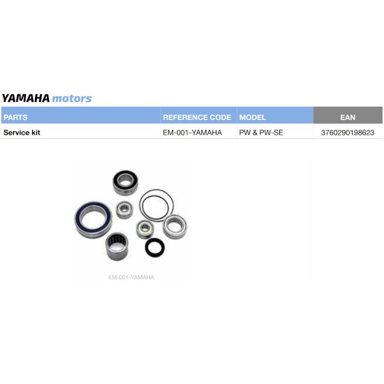 Black Bearing e-bike service kit Yamaha PW PW-SE full set EM-001-YAMAHA