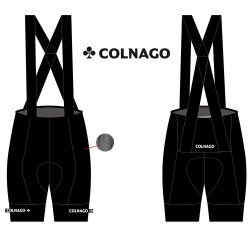 COLNAGO BIB fekete rövid kerékpáros nadrág, kényelmes betéttel COLNAGO BIB fekete rövid kerékpáros nadrág, kényelmes betéttel