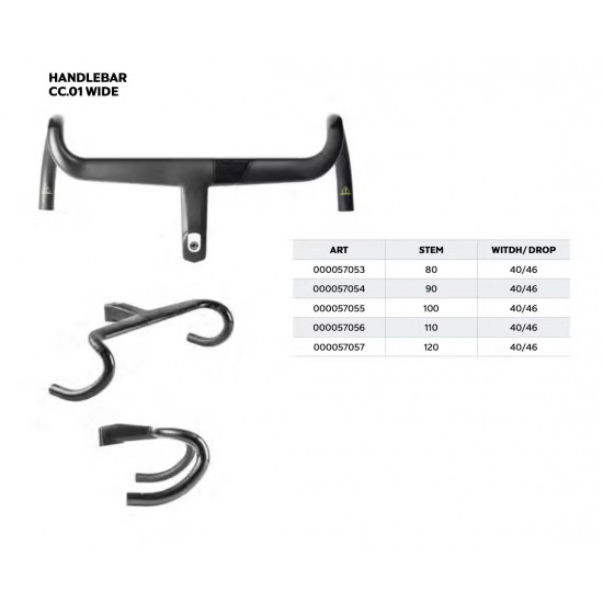 COLNAGO CC.01 CC01 Wide integrated carbon gravel bicycle drop handlebar, for C68 G4-X V4Rs V5Rs