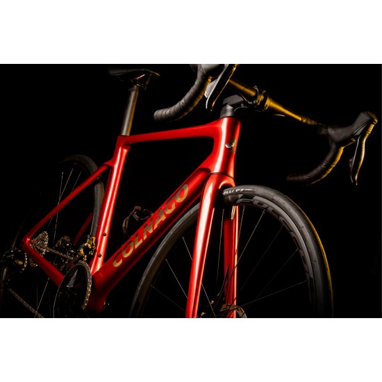 COLNAGO kerékpár országúti V4 Disc tárcsafékes Shimano ULTEGRA Di2 R8170 Vision SC45 karbon kerékkel és CC01 integrált kormánnyal