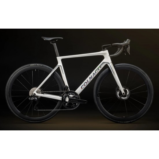 COLNAGO kerékpár országúti V4 Disc tárcsafékes Shimano ULTEGRA Di2 R8170 Vision SC45 karbon kerékkel és CC01 integrált kormánnyal