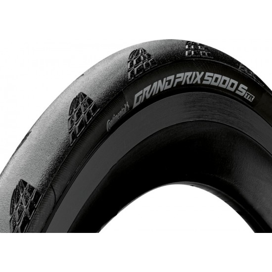 Continental Grand Prix 5000 S TR 700 x 28 Vectran Black Chili LaserGrip road tubeless ready tire, black-white limited edition
