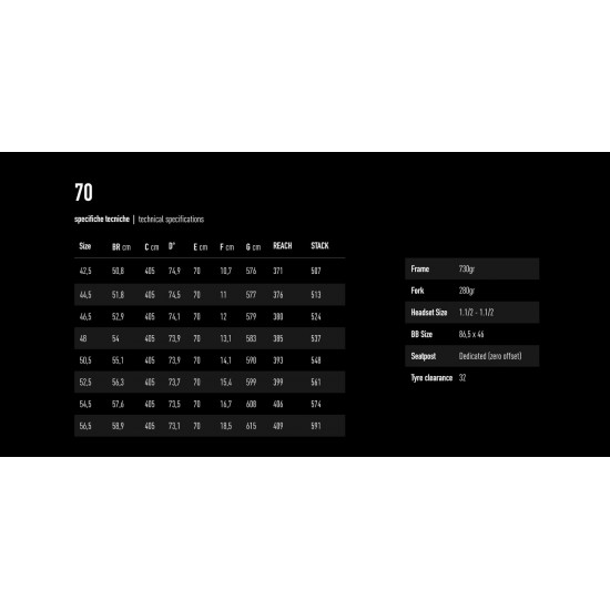 De Rosa 70 Settanta karbon országúti kerékpár tárcsafékes váz vázszett