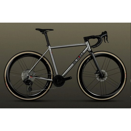 De Rosa Titanio X titán titanium országúti gravel adventure kerékpár tárcsafékes váz vázszett