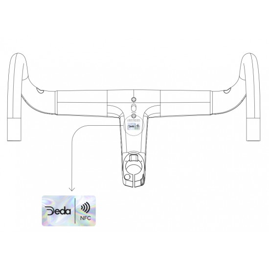 DEDA Alanera RS DCR aerodinamic integrated road bicycle carbon handlebar, integrated - hidden cable routing