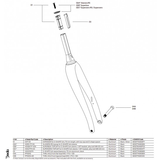 Deda fork gravel carbon Gera EDG front fork