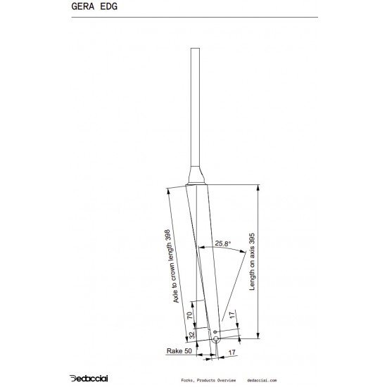 Deda fork gravel carbon Gera EDG front fork