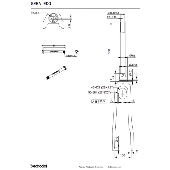 Deda fork gravel carbon Gera EDG front fork
