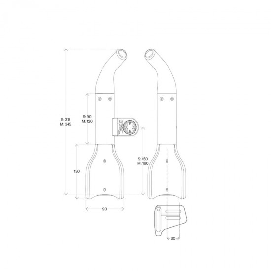 DEDA Jet2 Hydro TT triathlon handlebar extensions