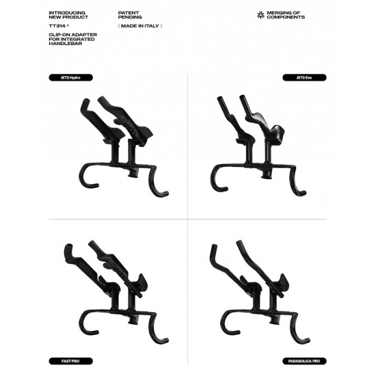 Deda TT314 clip-on időfutam triatlon könyöklő adapter kit harmadik gyártó karbon integrált kormányhoz Canyon Giant Pinarello Ridley Scott