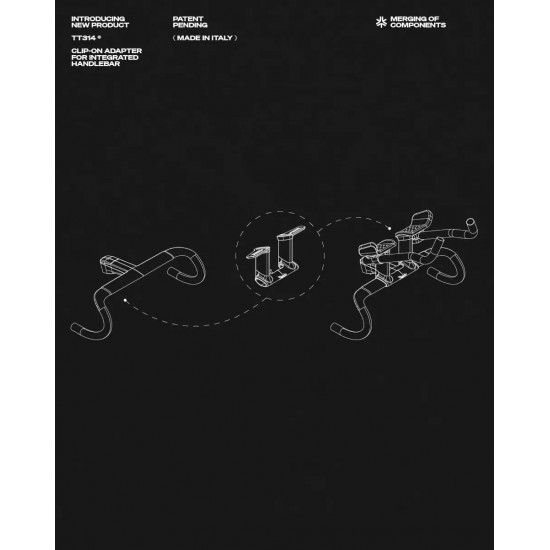 Deda TT314 clip-on időfutam triatlon könyöklő adapter kit harmadik gyártó karbon integrált kormányhoz Canyon Giant Pinarello Ridley Scott