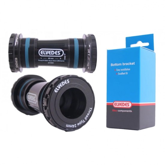 ELVEDES bottom bracket Thread Fit BSA 1.37 x 24 T 68 mm Shimano Hollowtech II 24 mm spindle 2018065