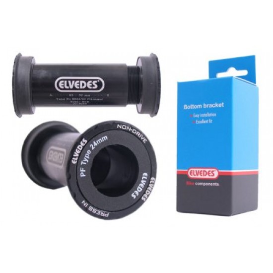ELVEDES bottom bracket Twist Fit 41 mm x BB86 / 92 24 mm 24 mm Shimano spindle axle, 86.5 road or 96.5 mm mtb 2018069