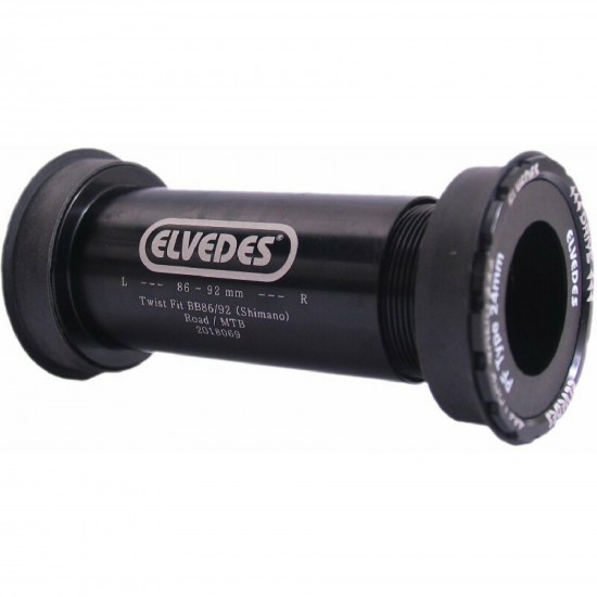 ELVEDES bottom bracket Twist Fit 41 mm x BB86 / 92 24 mm 24 mm Shimano spindle axle, 86.5 road or 96.5 mm mtb 2018069