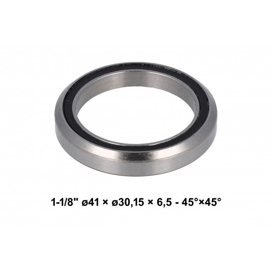 ELVEDES headset bearing high precision sealed 1 1/8 zoll 41x30.15x6.5 mm 45°x45° 2021130