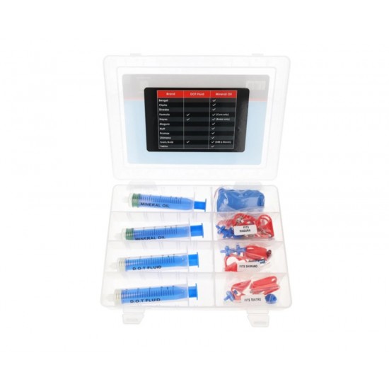 ELVEDES professional hydraulic disc brake bleed set, tool kit Shimano, SRAM, Tektro, Magura Elvedes 2024004