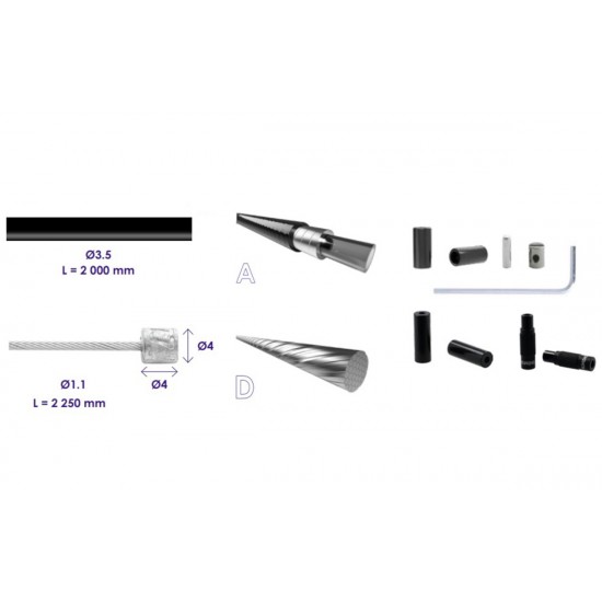ELVEDES dedicated Dropper Lock-out seatpost super flex cable and housing set with fittings 2024105