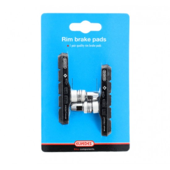 ELVEDES alu rim brake pads shoes, v-brake, trekking city touring bicycle, 72 mm, compound 6806-CARD