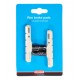 ELVEDES alu rim brake pads shoes, v-brake, trekking city touring bicycle, 72 mm, white compound, silent, cleaner, stronger brake power 6832-CARD