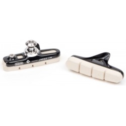 ELVEDES fékbetét alu cartridge fékpofa országúti kerékpár, alu felnis kerékhez fékfelülethez, Shimano, 55mm 1 pár, fehér kompozit 6835-CARD