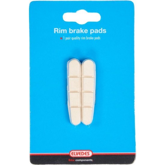 ELVEDES alloy rim brake pads, road bicycle, Shimano compatible 6837-CARD