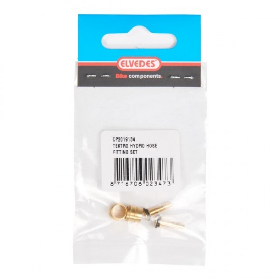 ELVEDES 2x pin and olive connection set for hydraulic brake hose, 2x TEKTRO CP2019134